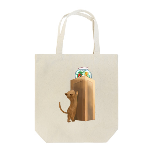 【NO.VO】猫と金魚鉢 Tote Bag