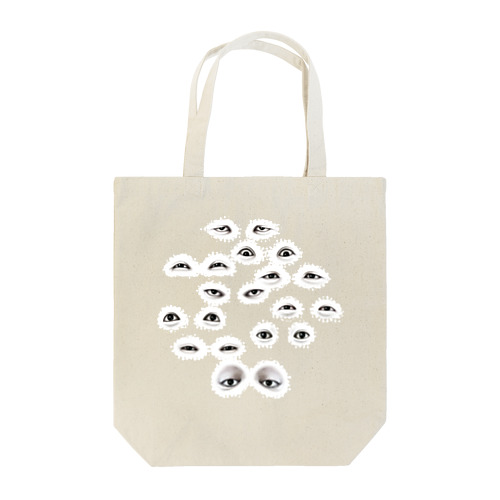 ちょっとホラーな目の集合　妖怪百目のイメージ Tote Bag