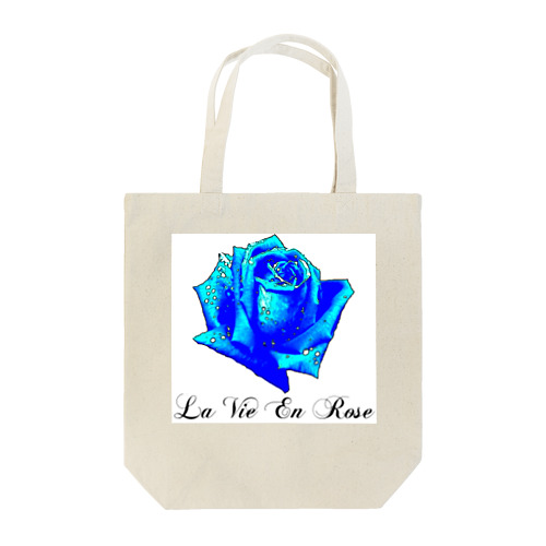 La Vie En Rose-Blue トートバッグ