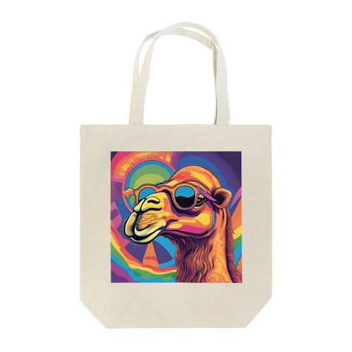 psychedelic camel Tote Bag
