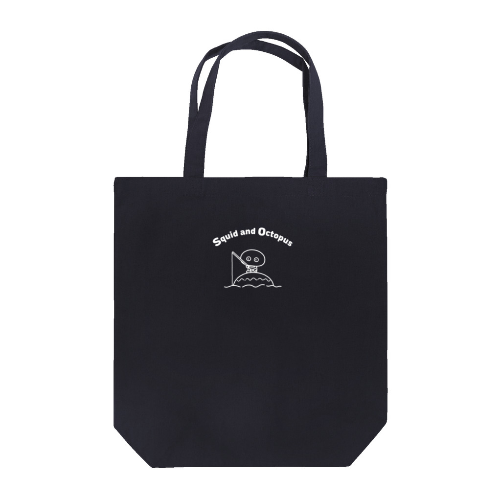 いかたこのいかたこ 釣り(ホワイト_ロゴあり) Tote Bag