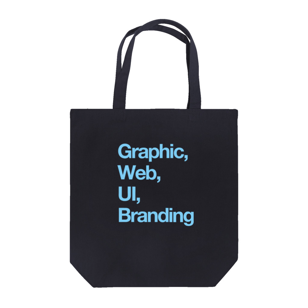 Designer_in_Tokyoの【水色】Graphic, Web, UI, Branding トートバッグ