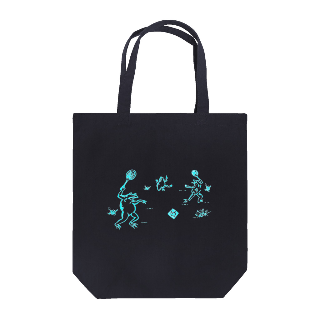 WAMI ARTの庭球蛙水色 Tote Bag