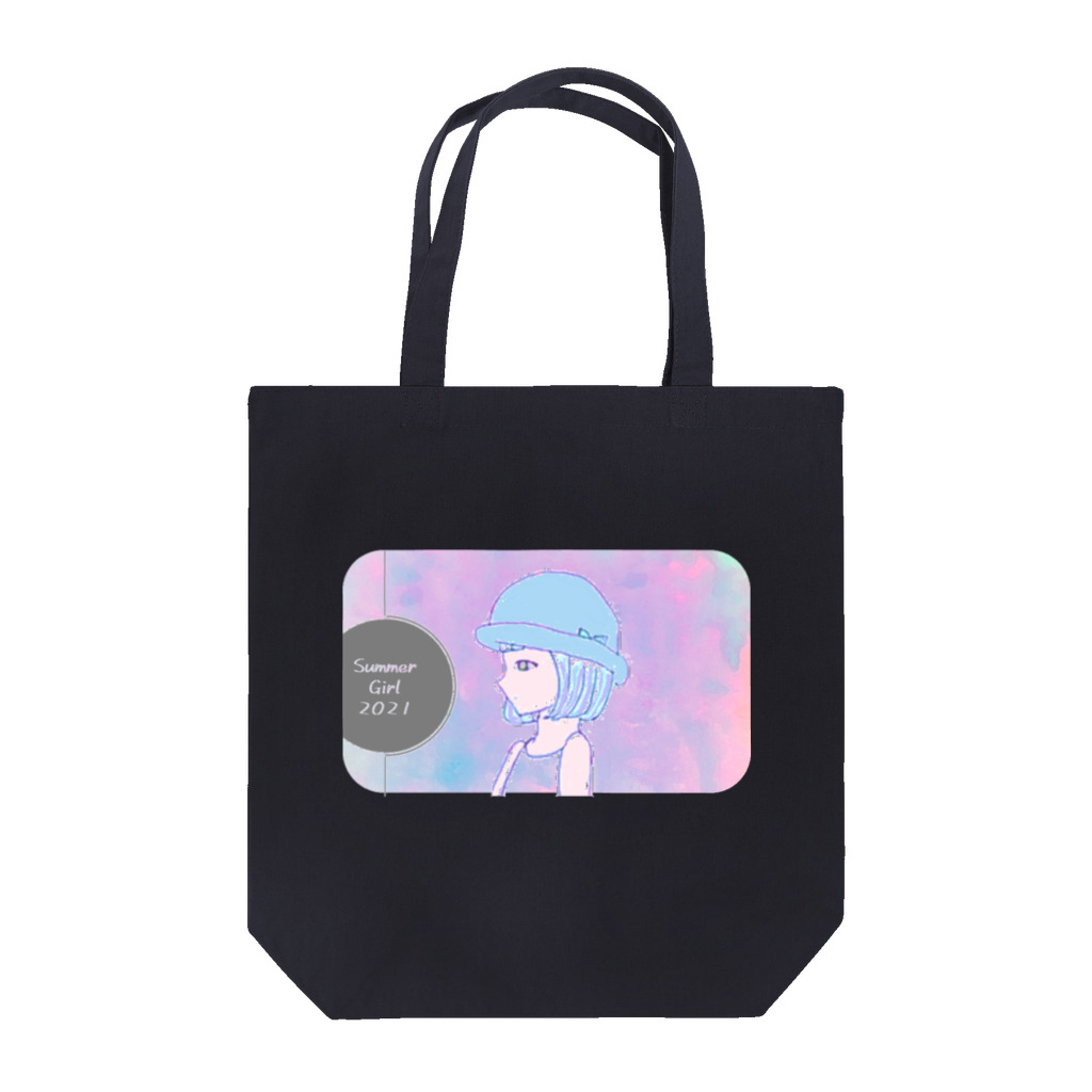 ネコとソラのサマーガール Tote Bag