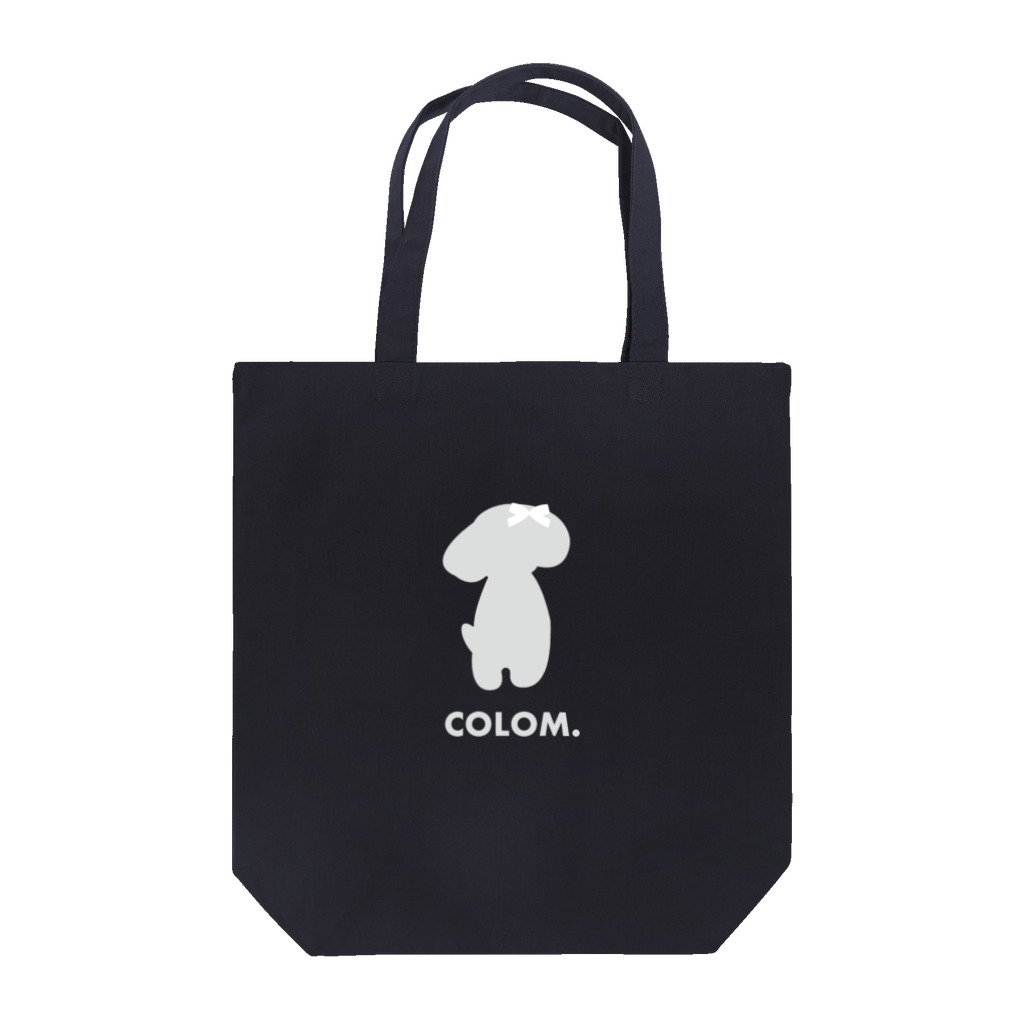 コロ。COLOM.犬いぬdogリボングッズ.のCOLOM.トイプードル！人気かわいい！いぬ犬グッズ！といぷーどる トートバッグ