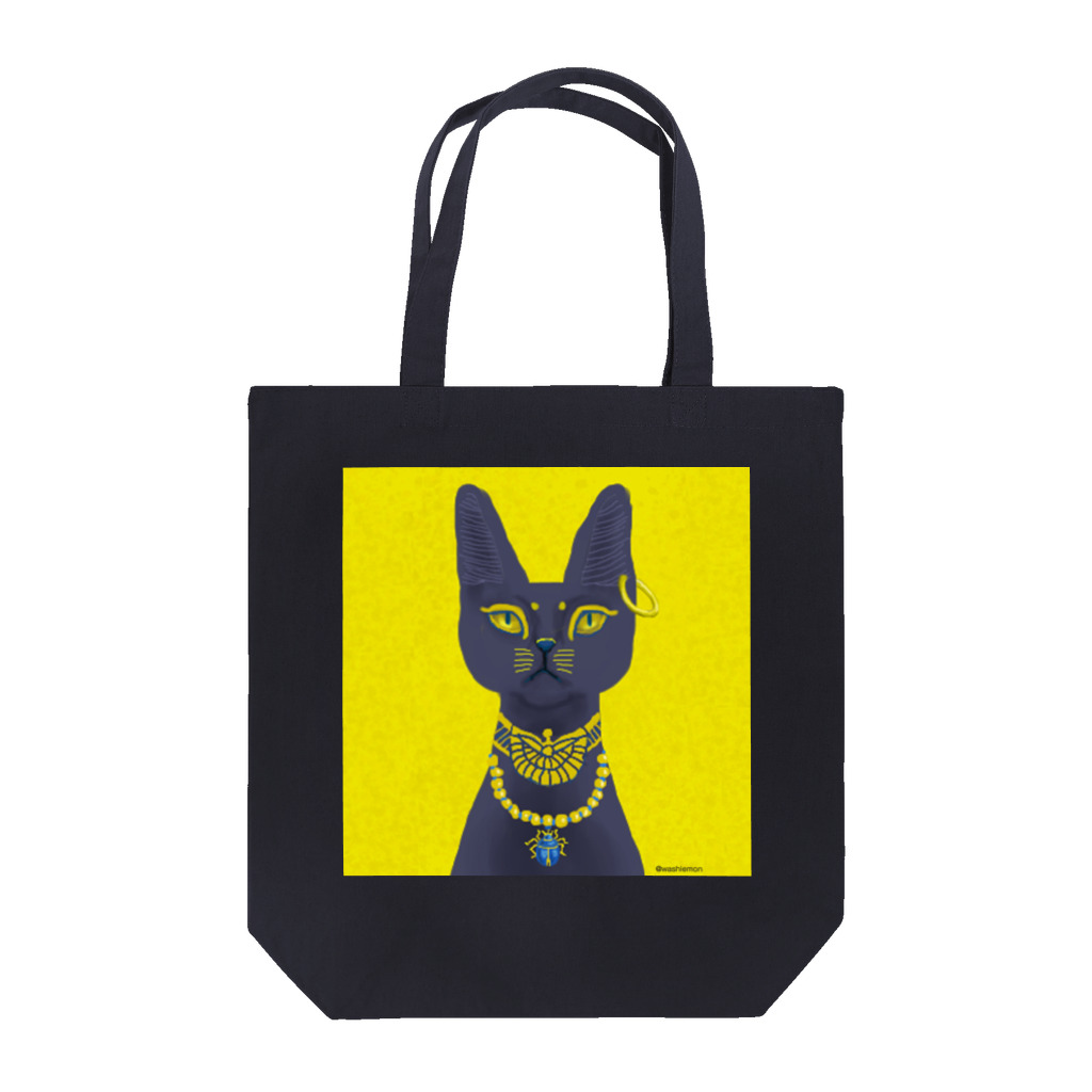 Washiemon and Ai-chan's Shopのバステト神 Tote Bag