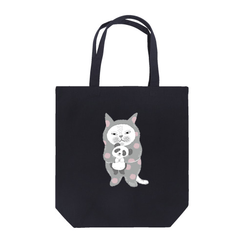 パンダをぎゅっ。(グレー) Tote Bag