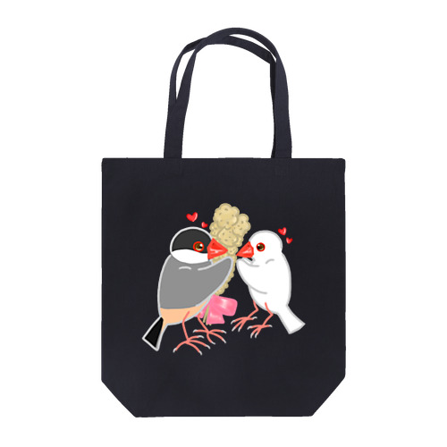 粟穂をプレゼント 桜&白文鳥 Tote Bag
