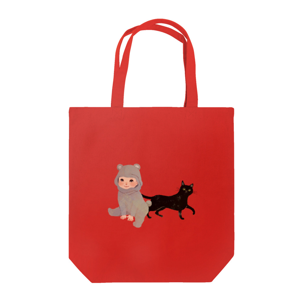 吉岡ゆうこ　オンラインショップのBearBaby&Cat Tote Bag