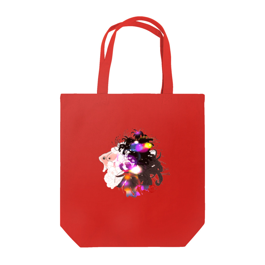 紅空月(kouzuki)designの金魚花_煌color Tote Bag