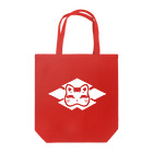 猫面飾屋　SUZURI店の猫面の家紋（白） Tote Bag