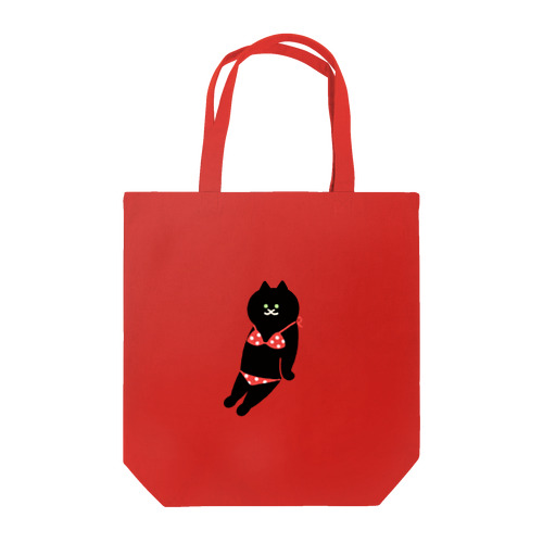 赤いビキニのねこ Tote Bag