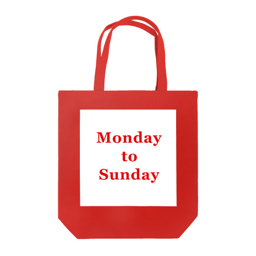 Monday to Sunday Tote Bag