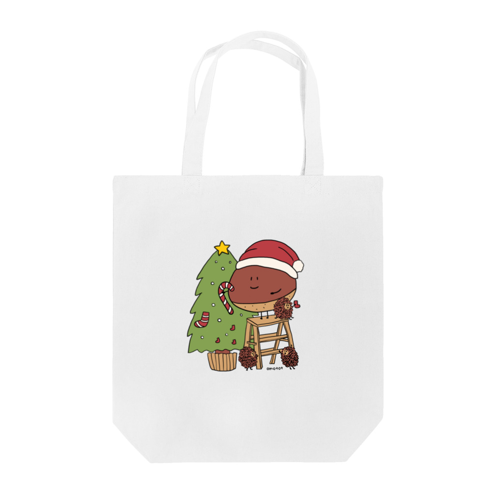 omototのクリスマスを楽しむ栗と松ぼっくり Tote Bag