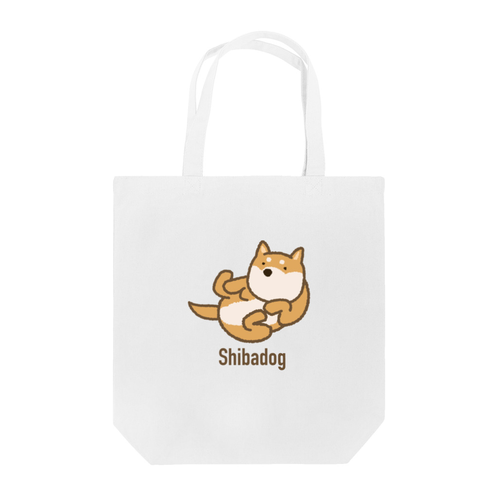 しばじるしデザインの寝ころび柴犬 Tote Bag