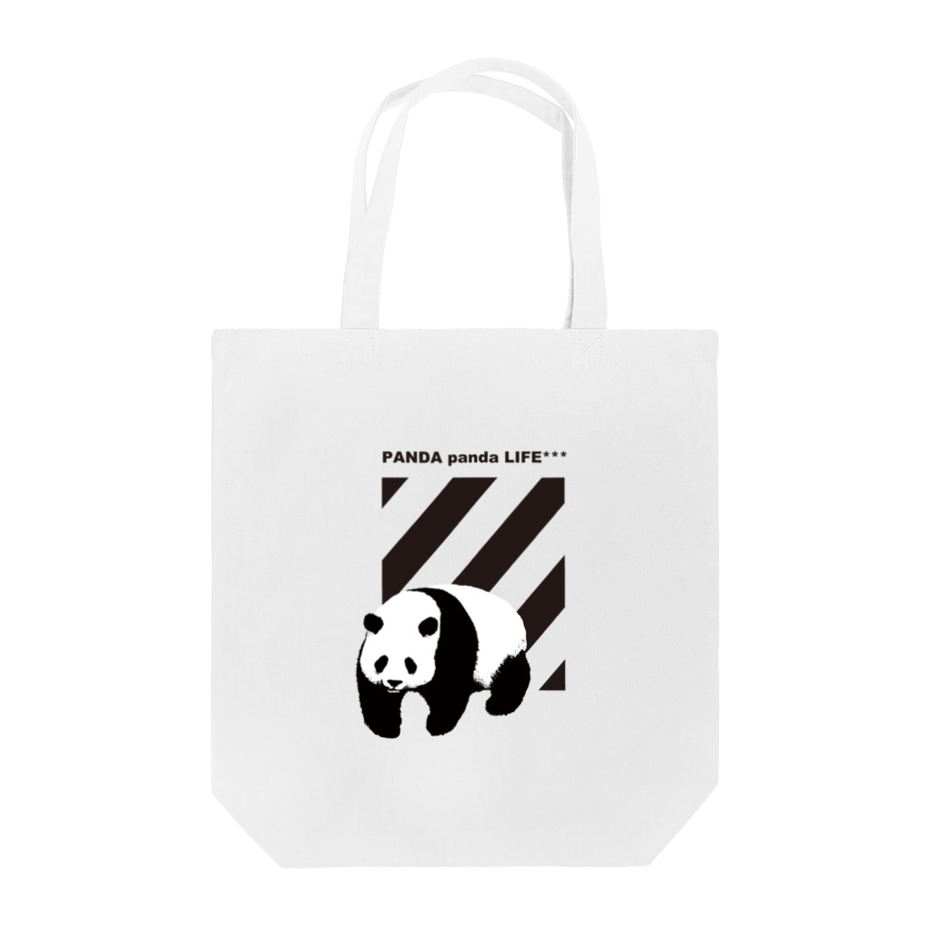 PANDA panda LIFE***の飛び出すパンダ　ストライプ Tote Bag
