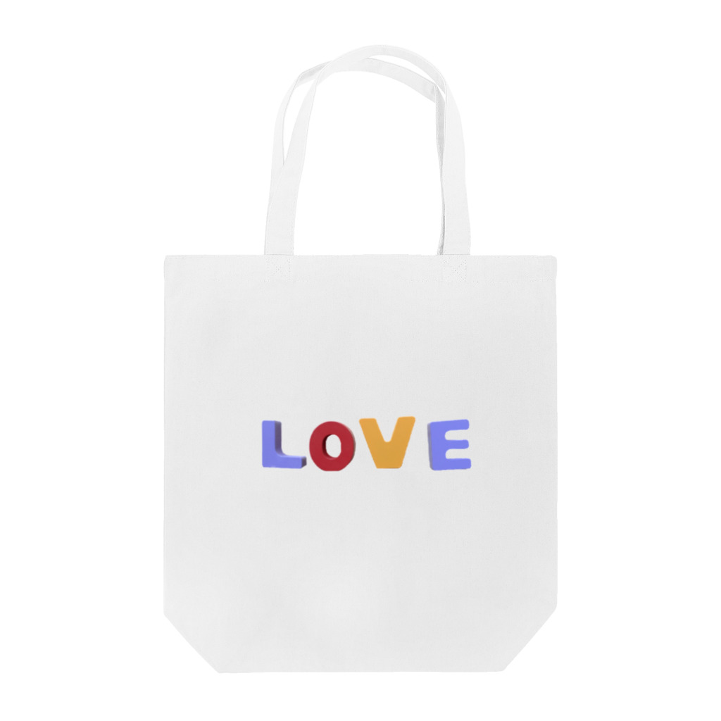はるうららの “LOVE” （英語のブロックおもちゃ風） Tote Bag