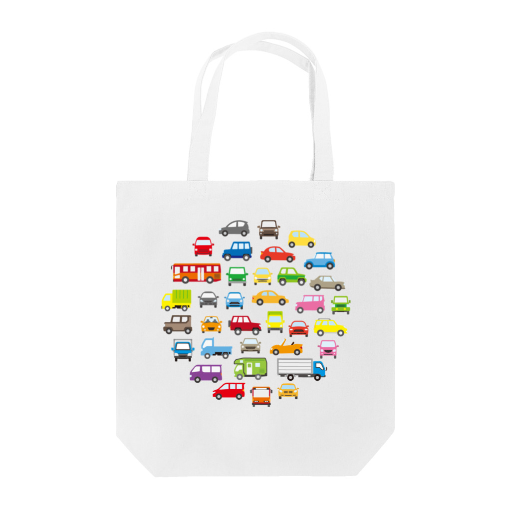 かわいいデザインのグッズ屋さんの色んな車のサークルギャラリー Tote Bag