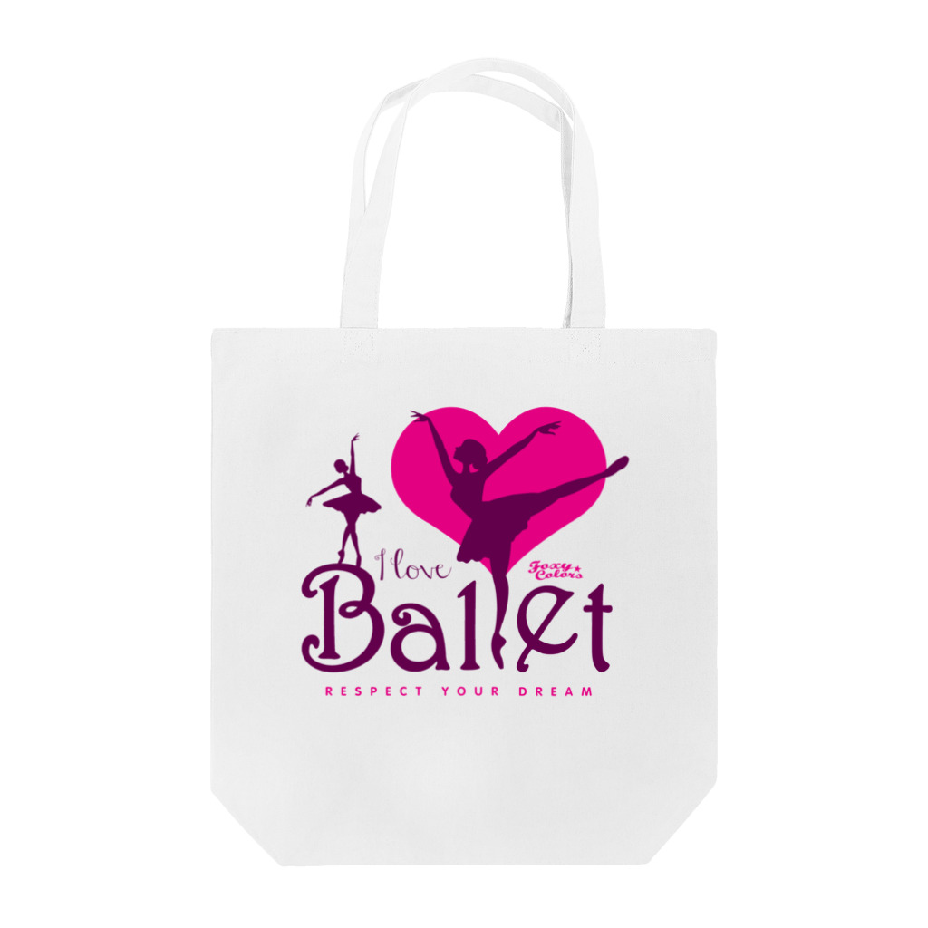 FOXY COLORSのI Love Ballet A Tote Bag