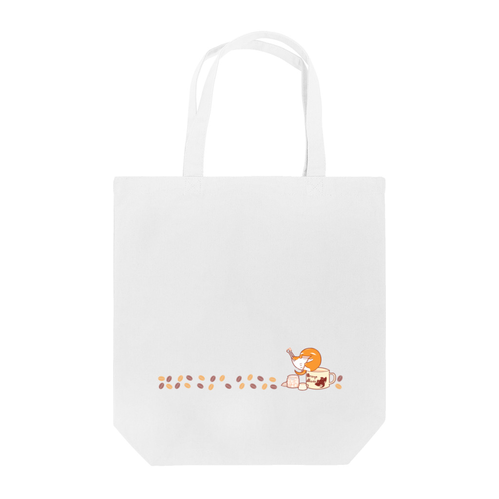 にとりうむ-NiTorium-🔸オレンジマンタのグッズのオレンジマンタ(コーヒータイム) Tote Bag