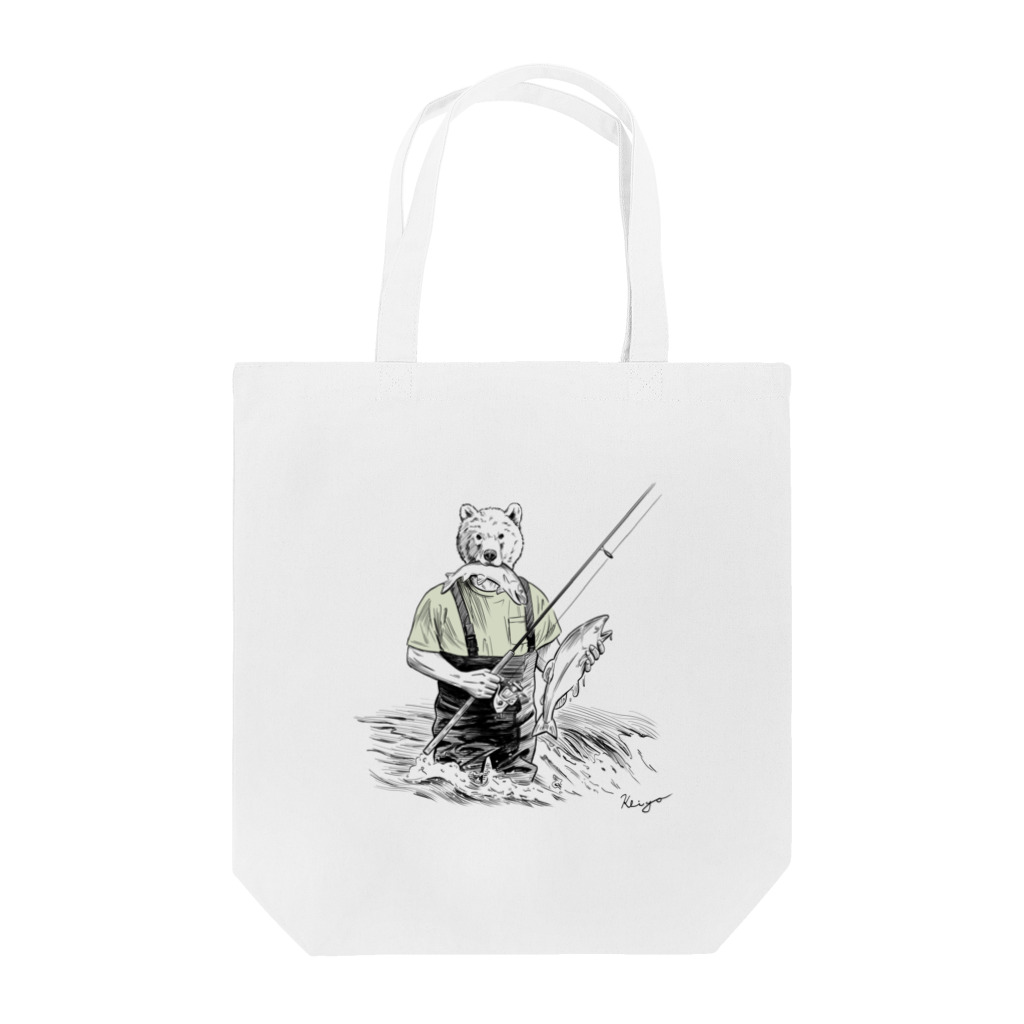 KEIGO YASUDAのBear Fishing Tote Bag
