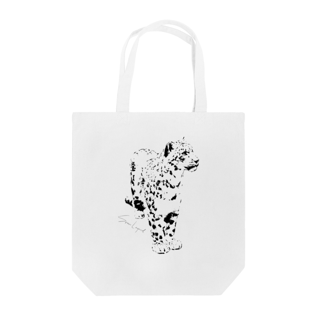 KITARO-GHEE suzuri shopのSnow Leopard  Tote Bag