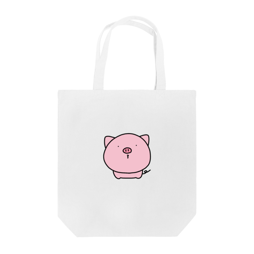 のんびりのこショップのピンクの豚さん Tote Bag