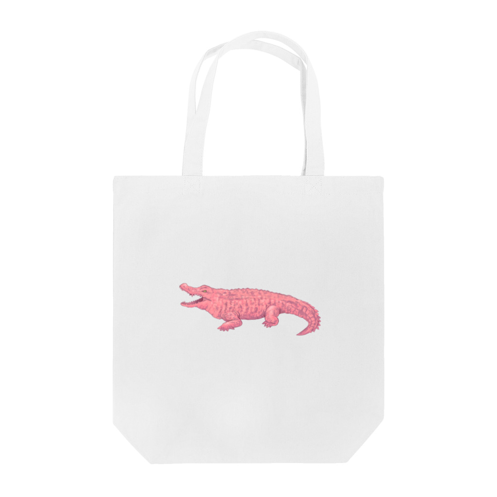 狭刈十のPINK CROCODILE Tote Bag