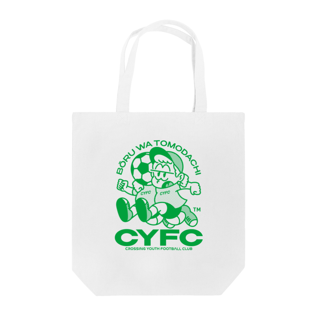 マチダタケルのSUZURIのお店のCYFC | CROSSING YOUTH FOOTBALL CLUB トートバッグ
