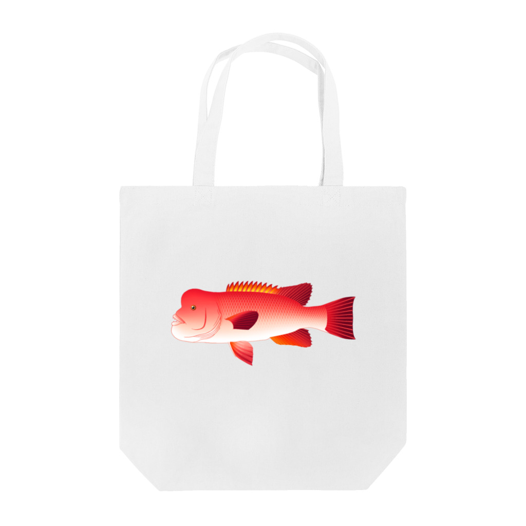 【魚類】おさかなちゃん☆図鑑の【魚類】コブダイちゃん☆瘤鯛 トートバッグ