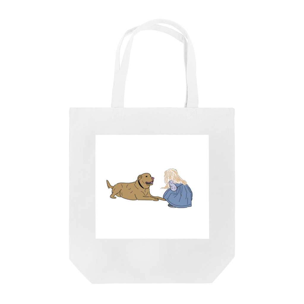ざきおの犬と少女 Tote Bag