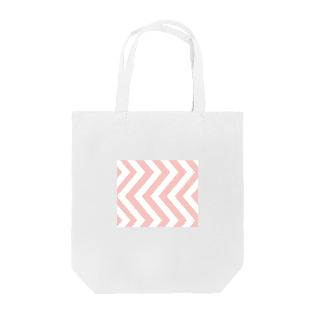 シンプルデザインのグラフィック模様ピンク Tote Bag