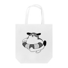 マツバラのもじゃまるうきわ　白黒 Tote Bag