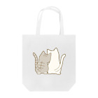 かわいいもののおみせ　いそぎんちゃくの仲良し猫の背中　サバ白&白 Tote Bag