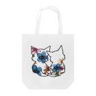 CLOVER-SHOKOのネコ＊なかよし♪　花カラフル Tote Bag