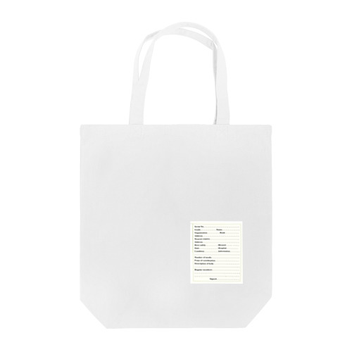 Personal effects bag white label トートバッグ