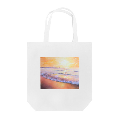 夕陽ヶ浦海岸の夕陽 トートバッグ