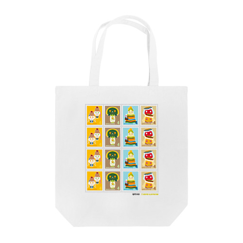 キャトル切手_お野菜ファッションB 4×4 Tote Bag