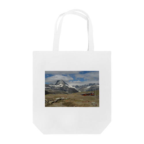 スイス山岳と電車のバッグ　＃002 トートバッグ