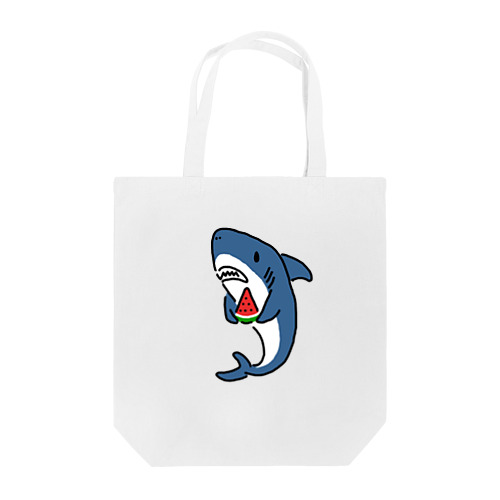 スイカを持つサメ Tote Bag