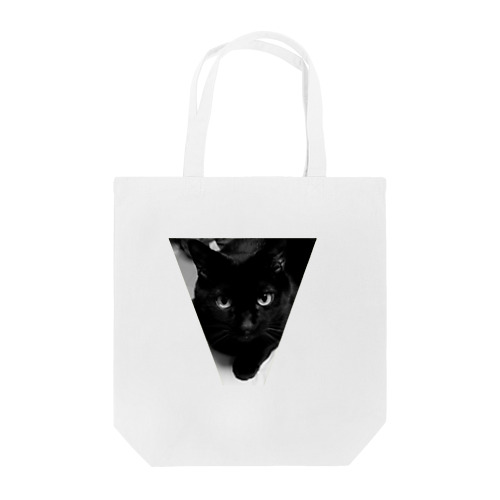 黒猫こてつ　シンプルな決め顔 トートバッグ