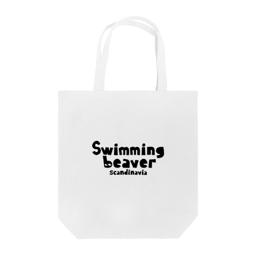 swimming beaver scandinavia Tote Bag