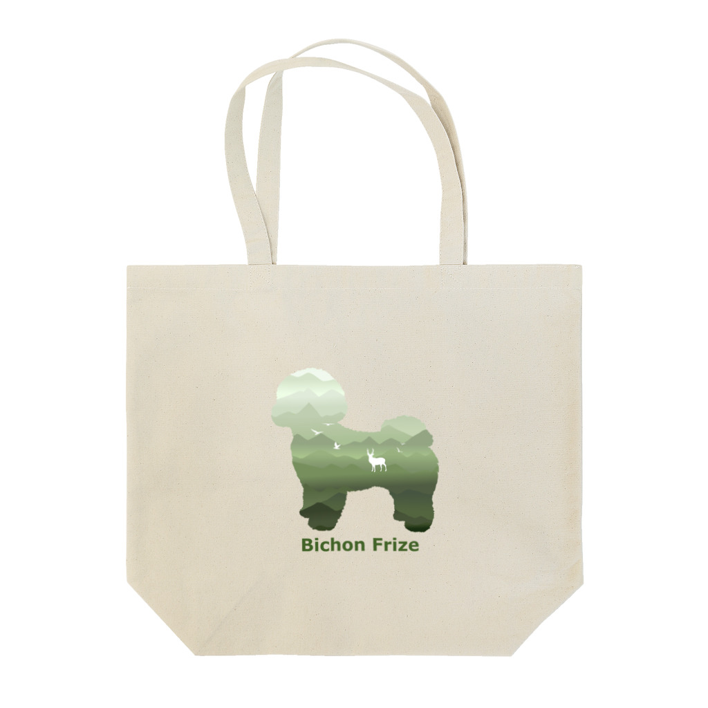 AtelierBoopの空と森と犬　ピジョンフリーゼ Tote Bag