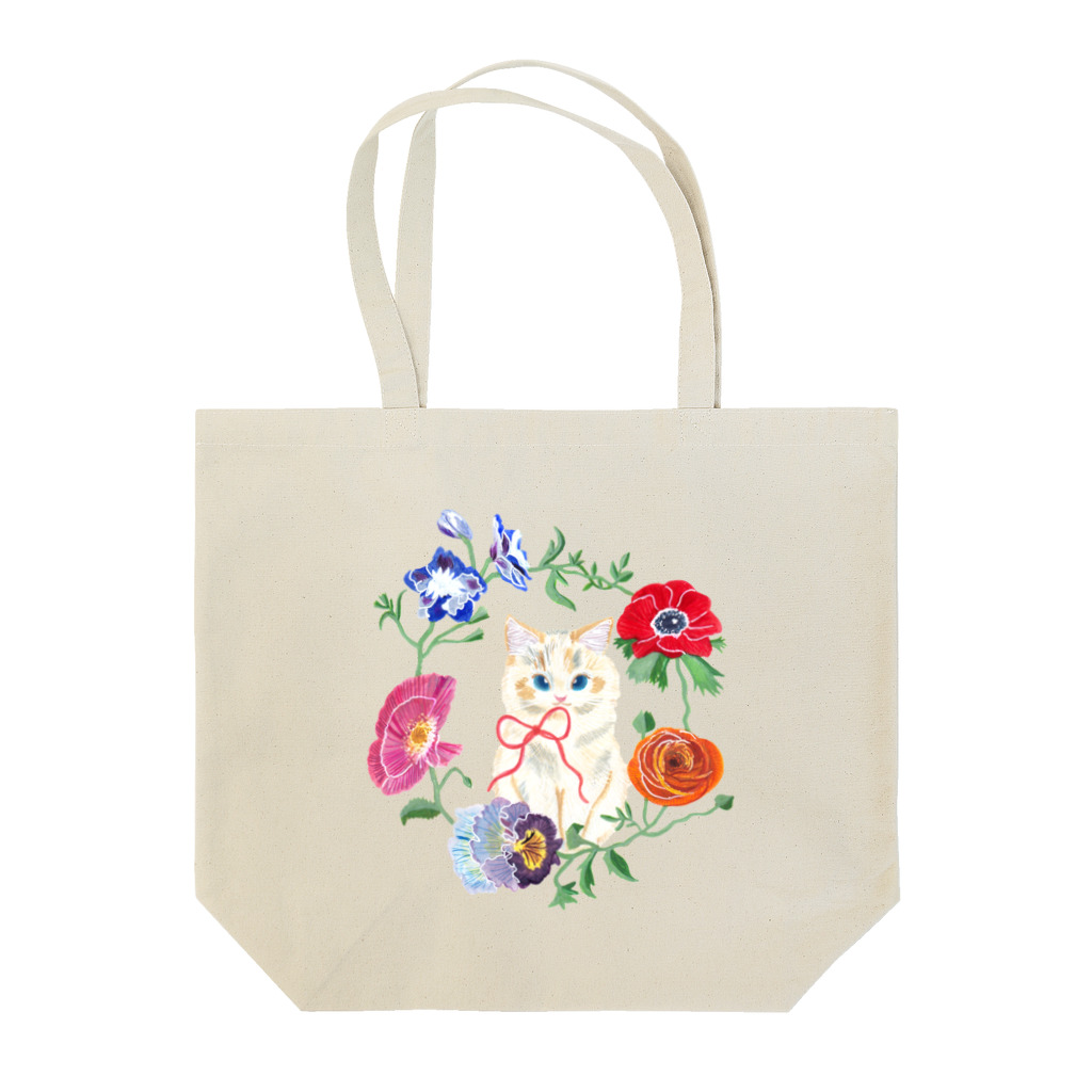 mitsuami_witchのSpring flower & Cat トートバッグ