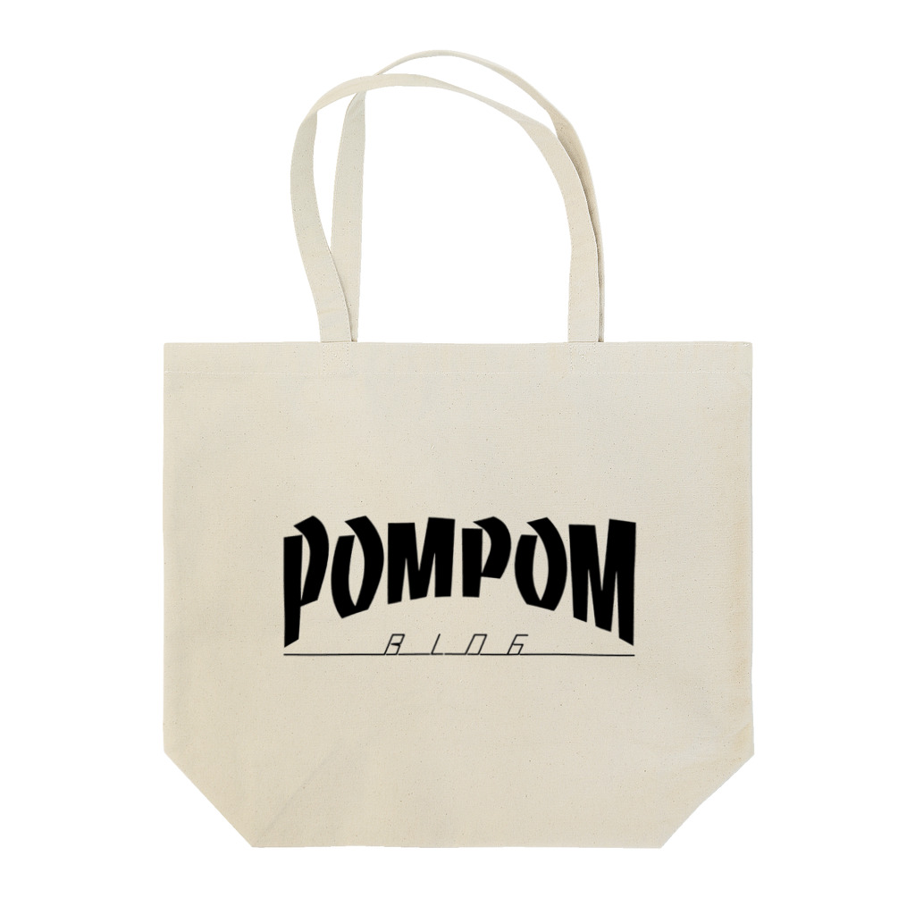 mf@PomPomBlogのThrasher Pom Pom Blog Logo（black） トートバッグ