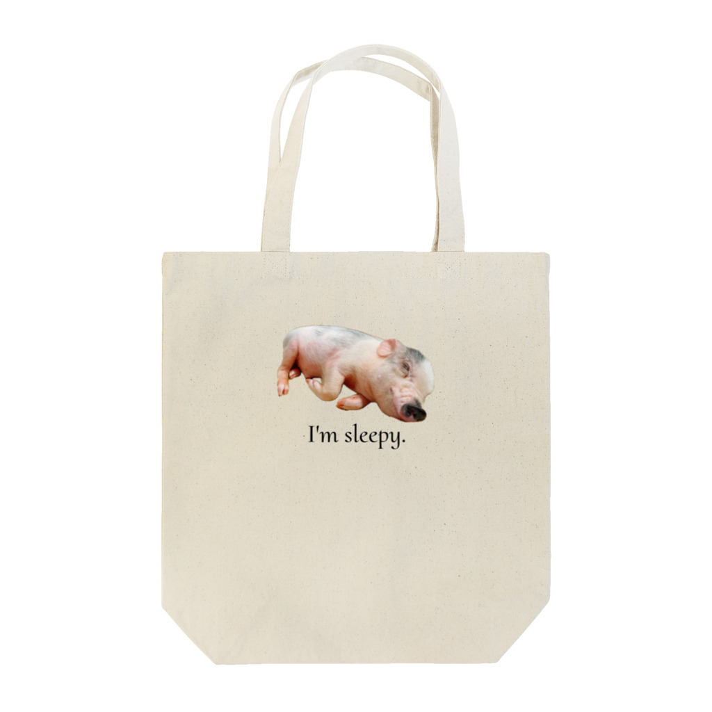 マイクロブタのまっはくんのI'm sleepy. Tote Bag