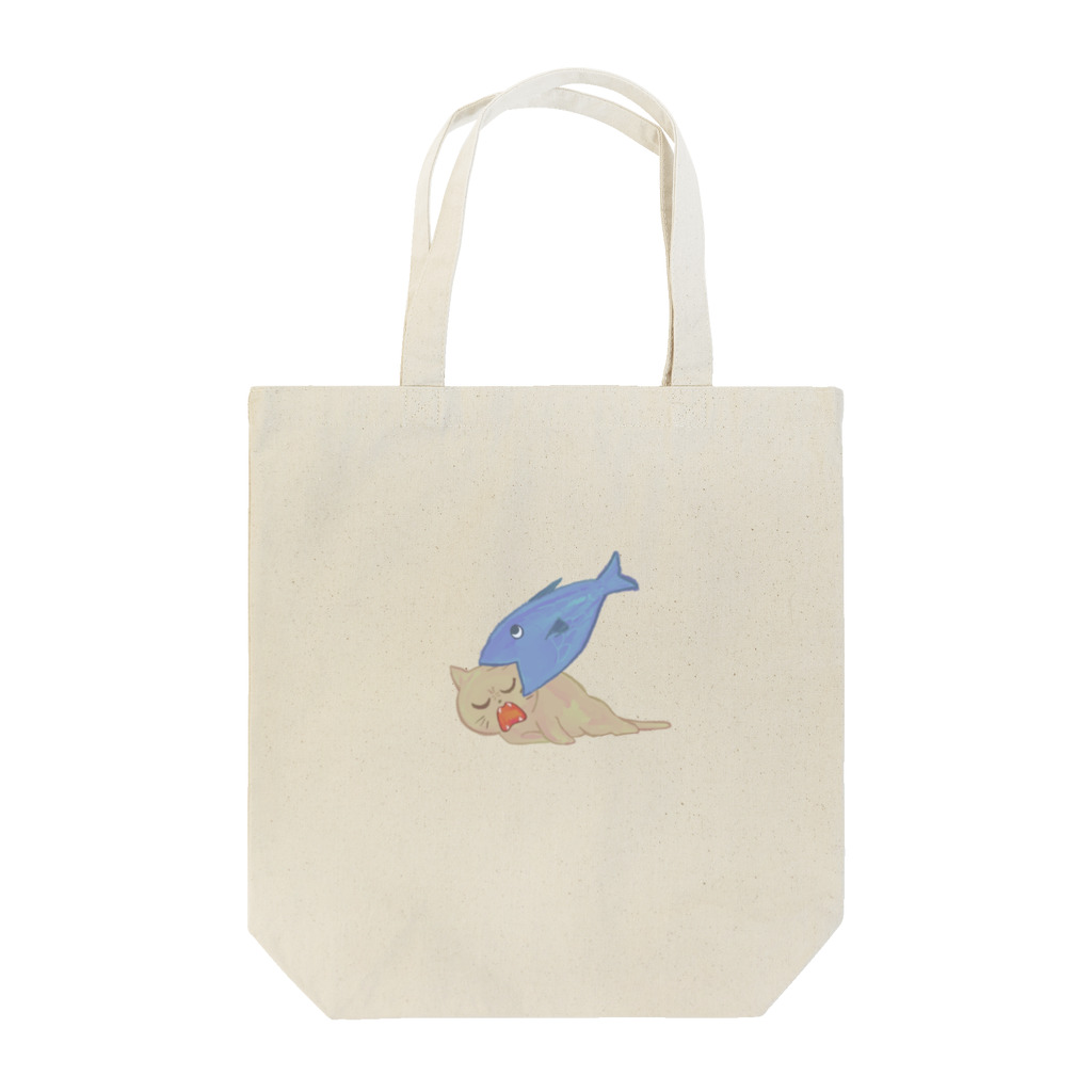 もちもちのさかなねこたべる Tote Bag