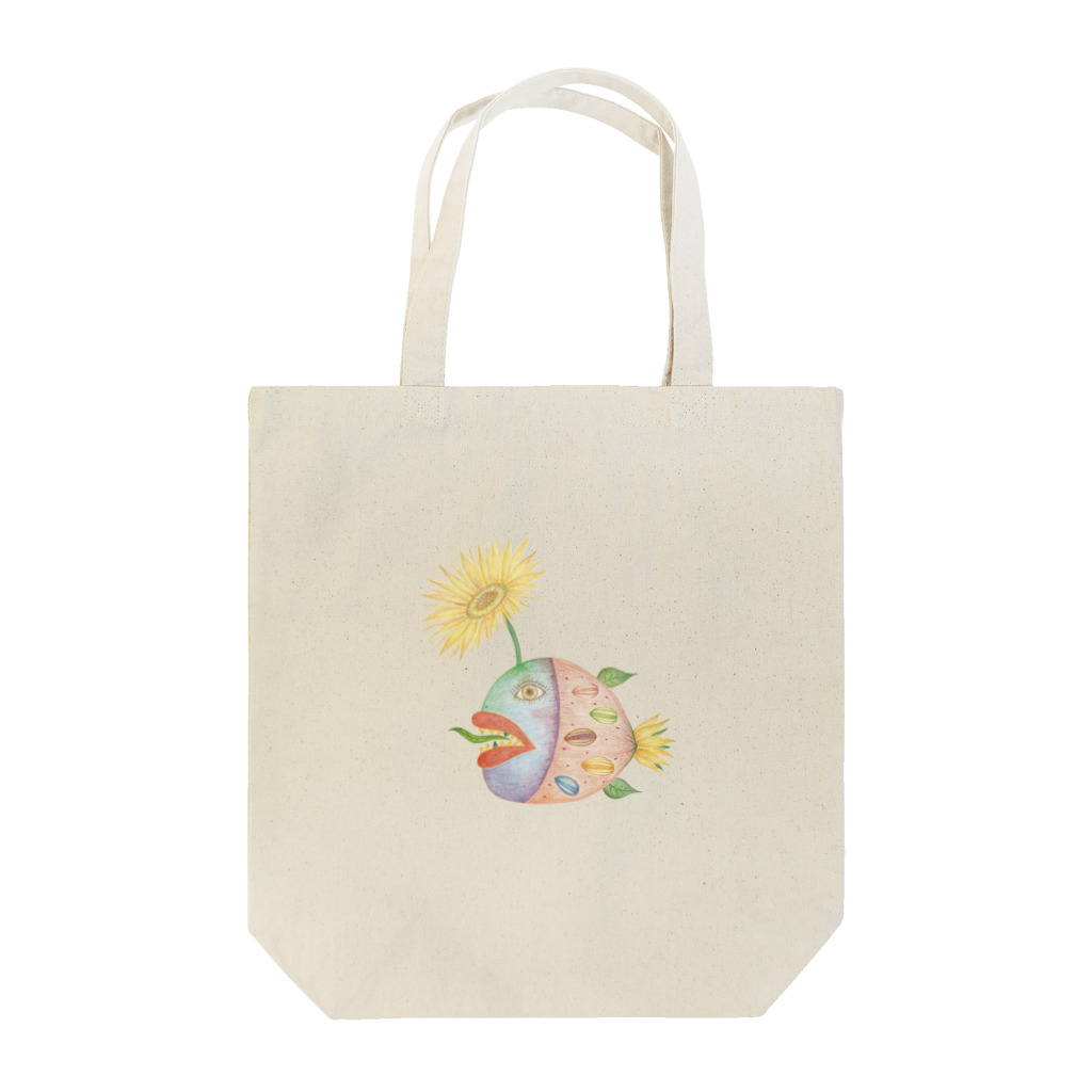 仁音-ninon-絵言葉の毒舌人面ひまわりチョウチンアンコウ Tote Bag