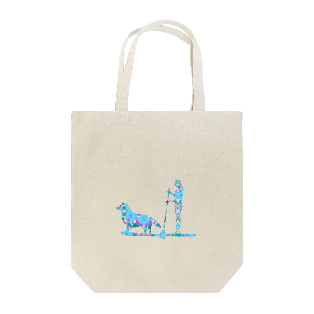 AtelierBoopのSUPDog ボーダーコリー　ブルー Tote Bag