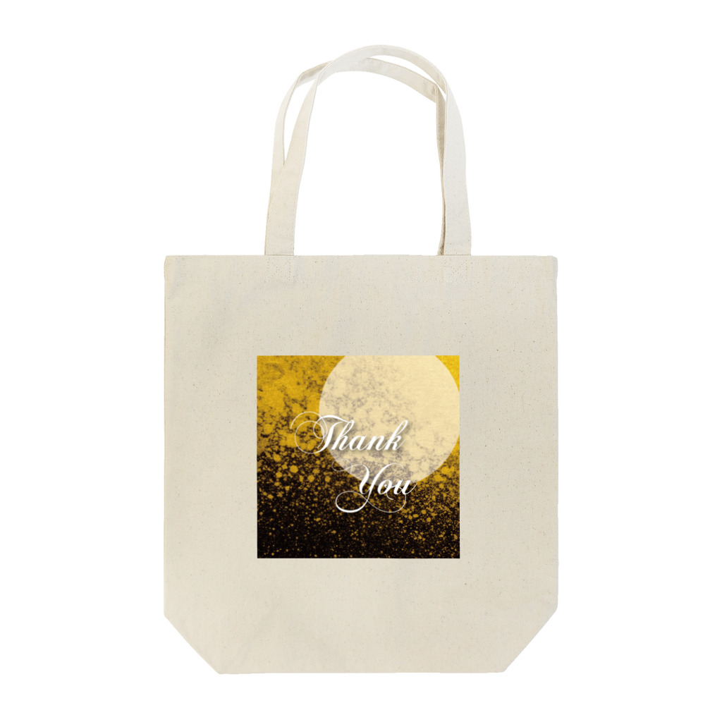 Animal_Collection_Clubのお月様にThank You(Yellow) Tote Bag